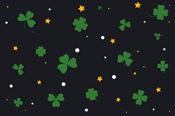 Saint Patrick's Day background. Party invitation, banner or poster. Vector illustration.