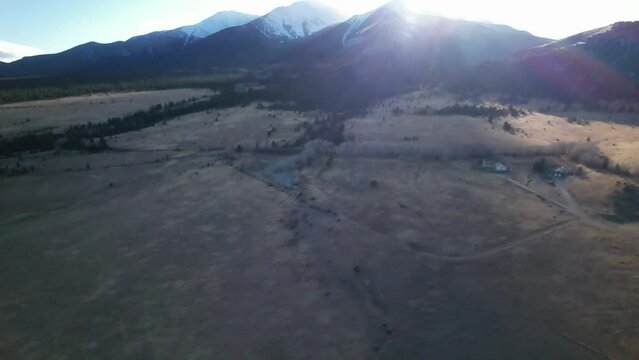 Mount Princeton 14ner in Buena Vista, Colorado in the San Juan mountains. Aerial 4K drone video in the Rocky Mountains. 