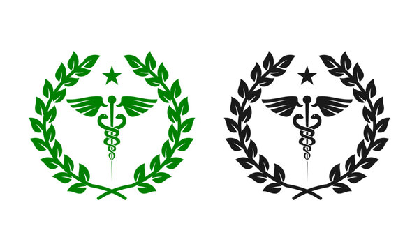 medical college design logo template illustration
