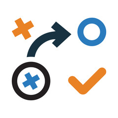 tick, cross, problem solving icon