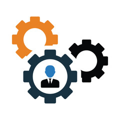 man, gear, people, management, stuff maintenance icon