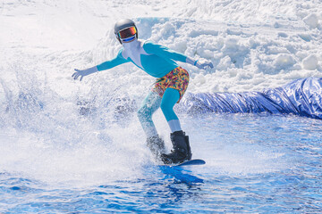 People are enjoying Pond skim at the end of ski season