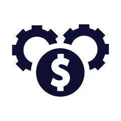 gear, money, dollar, fund, management, fund management icon