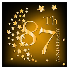 birthday golden premium badge