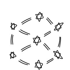 Doodle Star Hand Drawn, Star line illustration, Dooddle Art