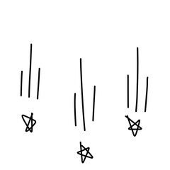 Doodle Star Hand Drawn, Star line illustration, Dooddle Art