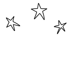 Doodle Star Hand Drawn, Star line illustration, Dooddle Art