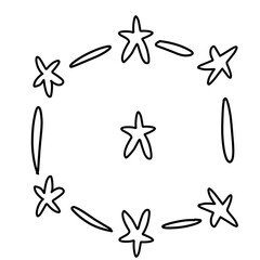 Doodle Star Hand Drawn, Star line illustration, Dooddle Art