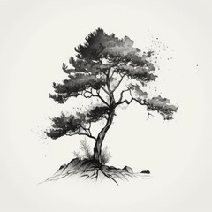 silhouette of tree