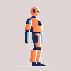 Vector illustration of a robot. artificial intelligence Chat bot human helper.