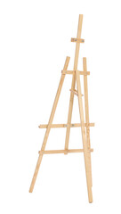 Wooden easel isolated on white. Artist's equipment