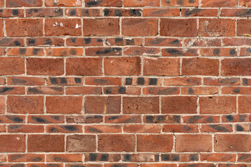 Fototapeta premium red brick wall at square format as background and texture