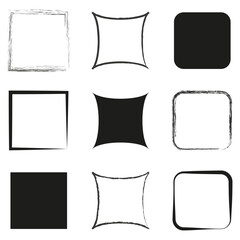 Brush squares, great design for any purposes. Rectangle pattern. Vector illustration.