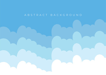 blue sky with clouds background template