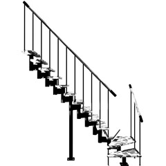 black and white stairs