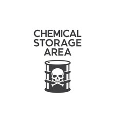 chemical storage area sign, vector art.