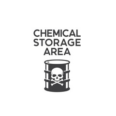 chemical storage area sign, vector art.