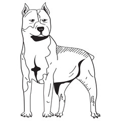 dog animal monochrome style