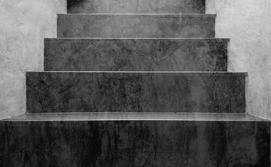 Gray polished concrete steps, and loft stairway texture for the background.