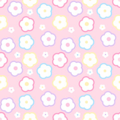 seamless background with flowers