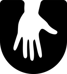 U Letter includes Hand Icon