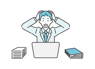 困っている男性のビジネスパーソン