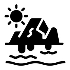 iceberg glyph icon