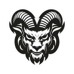 goat, vector concept digital art, hand drawn illustration