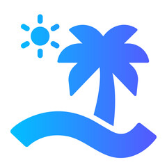 beach gradient icon