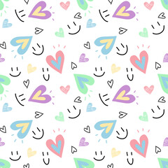seamless pattern with hand drawn.