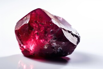 Uncut Ruby - July birthstone. Created with Generative AI technology
