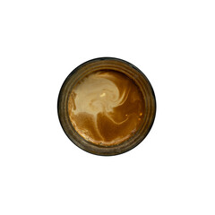 isolate a glass of coffee on white background