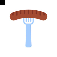 sausage icon flat style vector