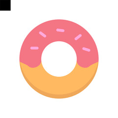 doughnut icon flat style vector
