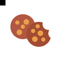cookie icon flat style vector