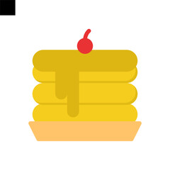 pancake icon flat style vector
