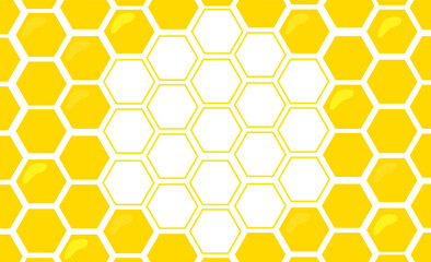 蜂蜜背景素材真ん中白抜き格子フレーム