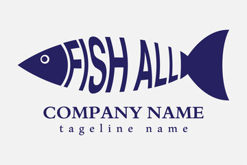 fish logo design vector