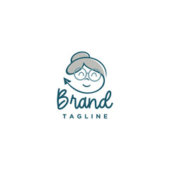 Granny Warm Tour Logo Design. Continuous Plane Line Shapes A Warm Granny Look Logo Design.