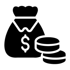revenue glyph icon