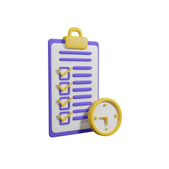 clipboard 3d illustration