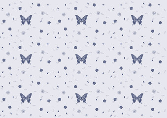 seamless pattern with butterfly 