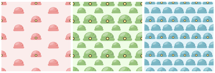 Set of Happy Labor Day Seamless Pattern Design Illustration with Different Professions in Template Hand Drawn