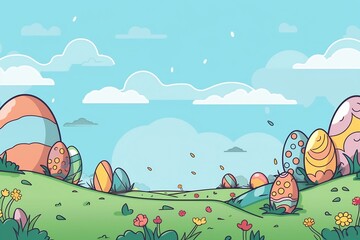 landscape with flowers