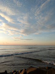 Dramatic sunrise at the beach.