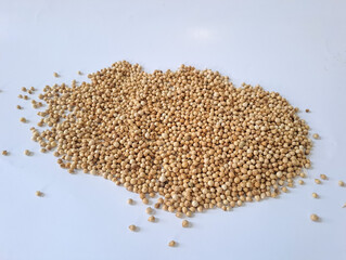 coriander seeds isolated on white