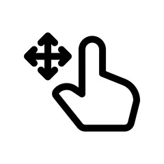 Editable one finger move vector icon. Part of a big icon set family. Perfect for web and app interfaces, presentations, infographics, etc