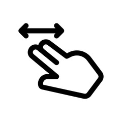 Obraz premium Editable two finger slide vector icon. Part of a big icon set family. Perfect for web and app interfaces, presentations, infographics, etc