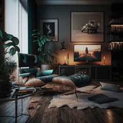 Elegant, modern and comfortable living room interior design