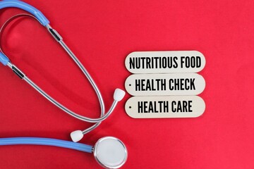 three ways to take care of your health, which are nutritious food, health check-up and health care